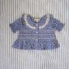 BONJOUR | Blouse in blue English embroidery