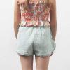 TOCOTO VINTAGE I Water green embroidered shorts