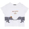 EMILE ET IDA I T-shirt blanc éléphants gris Bons baisers de Delhi