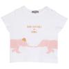 EMILE ET IDA I White T-shirt with pink elephants Bons baisers de Delhi