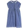 EMILE ET IDA I Blue mid-length dress with white polka dots