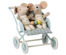 MAILEG I Baby Mouse Stroller - Mint