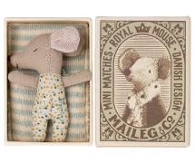 MAILEG I Baby mouse in his matchbox - Blue