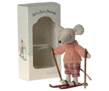 MAILEG I Mouse in winter with his pair of skis, Big sister
