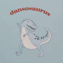KONGES SLOJD I Bavoirs en silicone Dinosaure/Gris (Lot de 2)
