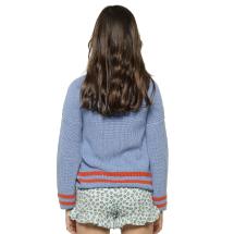 PIUPIUCHICK | Blue sweater with red stripes