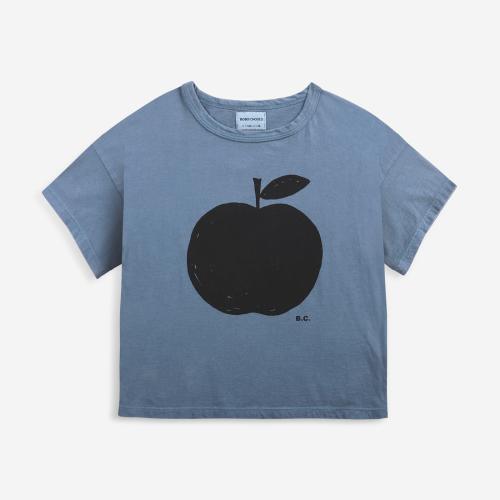 BOBO CHOSES I T-shirt bleu Grosse Pomme
