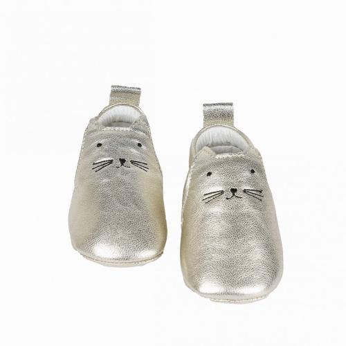 EMILE ET IDA I Chaussons Chat Or
