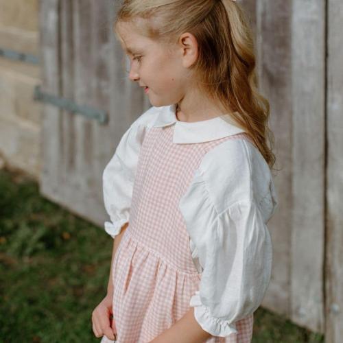 NELLIE QUATS I Robe Conkers Pinafore - Vichy