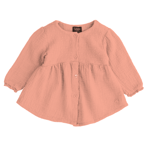 TOCOTO VINTAGE I Coral pink embroidered blouse